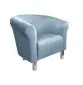 Fotel DRAWA 1 BL VELVET szary wypoczynkowy | MIRAT. w stylu GLAMOUR kolekcja