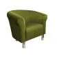 Fotel DRAWA 1 BL VELVET oliwkowy tapicerowany aksamitem | MIRAT. w stylu GLAMOUR kolekcja