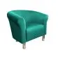 Fotel DRAWA 1 BL VELVET morski nowoczesny wypoczynkowy | MIRAT. w stylu GLAMOUR kolekcja