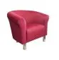 Fotel DRAWA 1 BL VELVET czerwony tapicerowany wypoczynkowy | MIRAT. w stylu GLAMOUR kolekcja