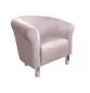 Fotel DRAWA 1 BL VELVET jasno różowy tapicerowany | MIRAT. w stylu GLAMOUR kolekcja