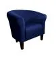 Fotel DRAWA 1 BL VELVET granatowy tapicerowany aksamitem | MIRAT. w stylu GLAMOUR kolekcja