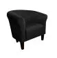Fotel DRAWA 1 BL VELVET czarny wypoczynkowy | MIRAT. w stylu GLAMOUR kolekcja