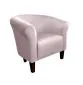 Fotel DRAWA 1 BL VELVET jasno różowy tapicerowany | MIRAT. w stylu GLAMOUR kolekcja