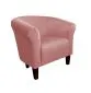 Fotel DRAWA 1 BL VELVET różowy nowoczesny do salonu | MIRAT. w stylu GLAMOUR kolekcja