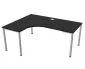 Biurko narożne EASY SPACE I-LEG LS 180x140cm czarne grafitowe I sklep meblowy MIRAT.