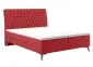 Łóżko kontynentalne BETAFO 180 bordowe velvet z pojemnikiem i materacem | MIRAT. styl GLAMOUR