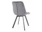 Eleganckie krzesło Monti Velvet szare na czarnych nogach | MIRAT styl LOFT