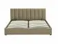 Łóżko tapicerowane MONTREAL VELVET 140x200 beżowe z pojemnikiem eleganckie I sklep meblowy MIRAT. styl GLAMOUR