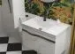 Umywalka meblowa z marmuru syntetycznego LINAR 70 cm biała | MIRAT