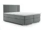 Łóżko kontynentalne MAO 180 szare velvet z pojemnikiem | MIRAT. styl GLAMOUR