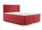Łóżko kontynentalne MAO 180 bordowe velvet z pojemnikiem i materacem | MIRAT. styl GLAMOUR