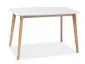 Stół MOSSO I biały/dąb w stylu skandynawskim do salonu | MIRAT. styl SKANDYNAWSKI kolekcja MOSSO