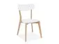 Krzesło MOSSO biały/dąb na drewnianych nogach do kuchni | MIRAT. styl SKANDYNAWSKI kolekcja MOSSO