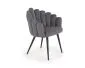 Krzesło K410 szare tapicerowane w stylu glamour | MIRAT. w stylu GLAMOUR kolekcja
