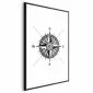 Plakat Kompas 60x90 cm z ramą czarną z marginesem | MIRAT.