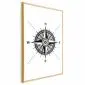 Plakat Kompas 60x90 cm z ramą złotą bez marginesu | MIRAT.