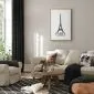 Plakat Paris 29,7x42 cm z ramą złotą z marginesem | MIRAT.