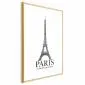 Plakat Paris 29,7x42 cm z ramą złotą z marginesem | MIRAT.