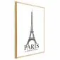 Plakat Paris 29,7x42 cm z ramą złotą bez marginesu | MIRAT.