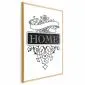 Plakat Home 21x30 cm z ramą złotą bez marginesu | MIRAT.