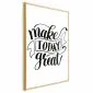 Plakat Make today great 40x60 cm z ramą złotą bez marginesu | MIRAT.