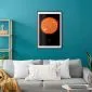 Plakat Słońce 40x60 cm z ramą czarną z marginesem | MIRAT.