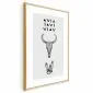 Plakat Zwierzęca czaszka 60x90 cm z ramą złotą bez marginesu | MIRAT.