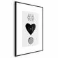 Plakat Serce i pień 60x90 cm z ramą czarną z marginesem | MIRAT.