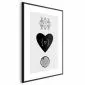 Plakat Serce i pień 60x90 cm z ramą czarną bez marginesu | MIRAT.