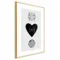 Plakat Serce i pień 21x30 cm z ramą złotą bez marginesu | MIRAT.
