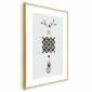 Plakat Szczęście 21x30 cm z ramą złotą bez marginesu | MIRAT.
