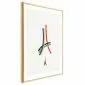 Plakat Abstrakcyjna Wieża Eiffla 60x90 cm z ramą złotą z marginesem | MIRAT.