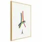 Plakat Abstrakcyjna Wieża Eiffla 29,7x42 cm z ramą złotą bez marginesu | MIRAT.