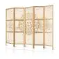 Parawan japoński Tła i desenie 225x172 cm 5-częściowy beżowy | MIRAT.