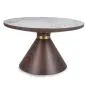 Ława NAPA A 70x70 biały marmur/brązowa okrągła do salonu I sklep meblowy MIRAT. styl GLAMOUR