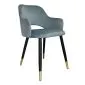Krzesło NAPO VELVET GOLD szare - WYPRZEDAŻ I sklep meblowy MIRAT.