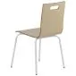 Krzesło ze sklejki laminowanej WERDI A naturalne/białe z otworem w oparciu I sklep meblowy MIRAT.