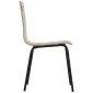 Krzesło ze sklejki laminowanej WERDI A naturalne/czarne na metalowych nogach I sklep meblowy MIRAT.