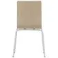 Krzesło ze sklejki laminowanej WERDI B naturalne/białe na metalowych nogach I sklep meblowy MIRAT.
