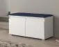 Szafka na buty SINGAPUR 100 biała/granatowa z siedziskiem I sklep meblowy MIRAT. styl LOFT, SKANDYNAWSKI