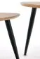 Zestaw 2 stolików kawowych NICEA 2 dąb/czarny na metalowych nogach | MIRAT. styl LOFT