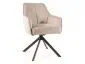 Krzesło tapicerowane NOTTI BREGO jasnobeżowe obracane do jadalni I sklep meblowy MIRAT.