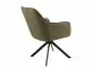 Krzesło tapicerowane NOTTI BREGO oliwkowe obracane z podłokietnikami I sklep meblowy MIRAT.