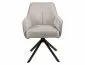 Krzesło tapicerowane NOTTI BREGO szare obracane z funkcją auto-return I sklep meblowy MIRAT.