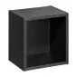 Półka wisząca NOVA BLACK 83-27-Q 27x25cm czarna kubik I sklep meblowy MIRAT.  kolekcja NOVA