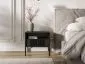 Szafka nocna ISEO 54x39 czarna mat loftowa I sklep meblowy MIRAT. styl GLAMOUR, LOFT, RYFLOWANY kolekcja ISEO
