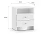 Szafka nocna BLANC 04 biały połysk I sklep meblowy MIRAT. styl GLAMOUR kolekcja BLANC