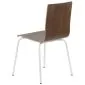 Krzesło ze sklejki laminowanej WERDI B ciemny orzech/białe kuchenne I sklep meblowy MIRAT.