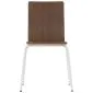 Krzesło ze sklejki laminowanej WERDI B ciemny orzech/białe kuchenne I sklep meblowy MIRAT.